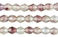 Firepolish 4mm : Crystal/Amethyst Swirl .5M