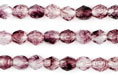 Firepolish 4mm : HurriCane Amethyst/Crystal .5M