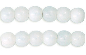 Round Beads 6mm : Milky White .5M