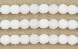 Round Beads 4mm : Milky White .5M