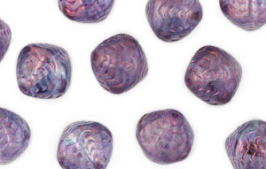 Loose Etched Bicones 12mm : Luster - Amethyst