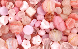 Loose Pressed Bead : Pink Mix
