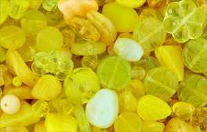 Loose Pressed Bead : Yellow Mix