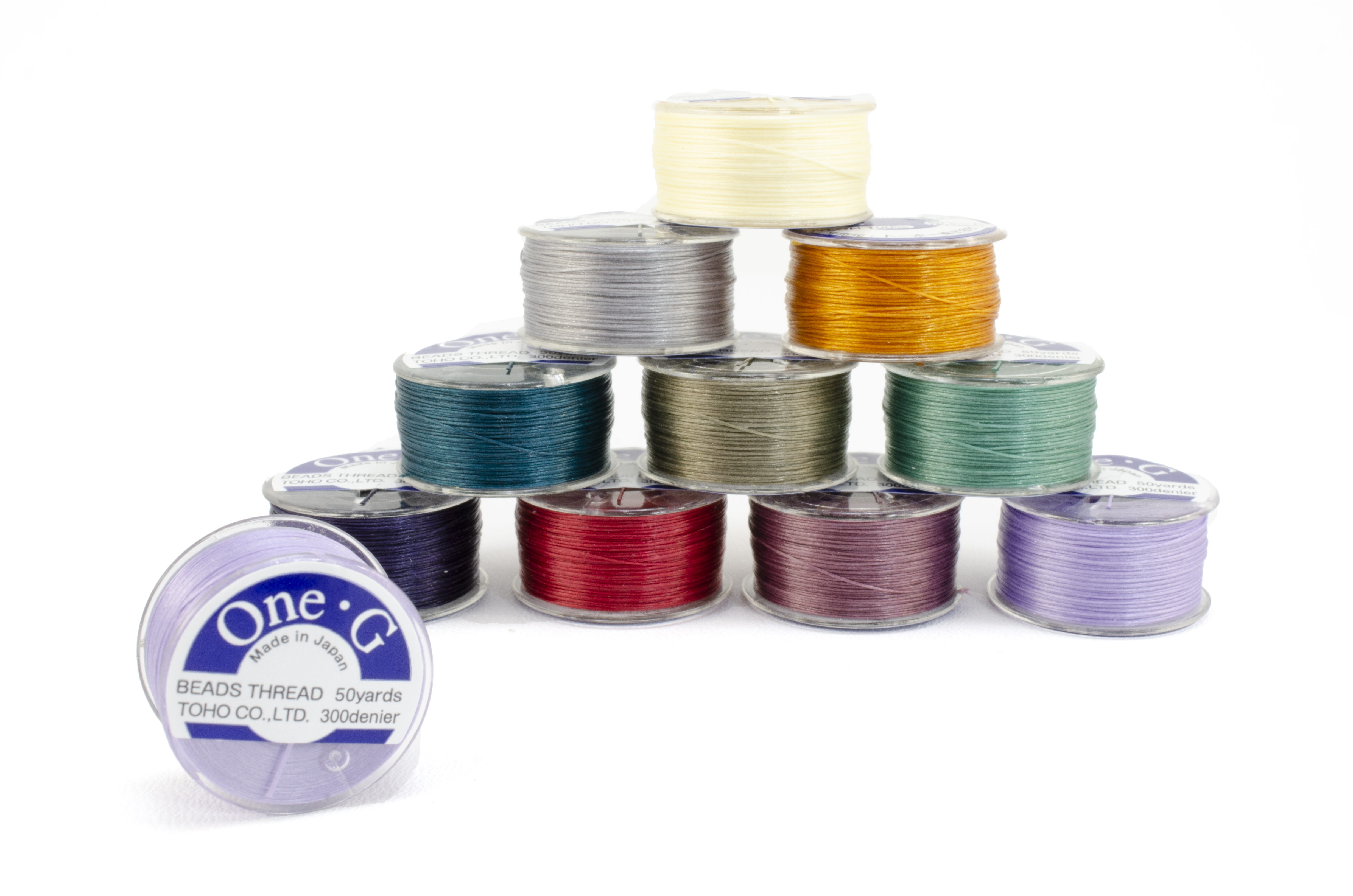 61-003 One-G TOHO Nylon Beading Thread, 50 yards, Light Gray - Rings &  Things