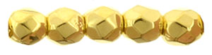 Fire-Polish 2mm : 24K Gold Plated