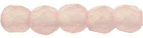 Fire-Polish 2mm : Sueded Gold Milky Pink