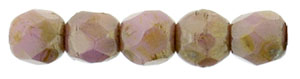 Fire-Polish 2mm : Luster - Opaque Rose/Gold Topaz