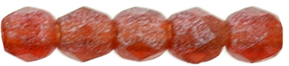 Fire-Polish 2mm : Flash Pearl - Siam Ruby