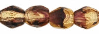 Fire-Polish 3mm : Med Tortoise
