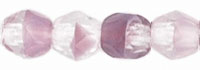 Fire-Polish 3mm : Amethyst/Crystal