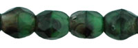 Fire-Polish 3mm : Green w/Black