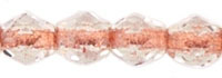 Fire-Polish 3mm : Crystal - Copper-Lined