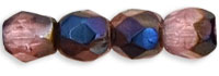 Fire-Polish 3mm : Blue Iris - Milky Pink