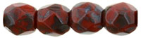 Fire-Polish 3mm : Opaque Red - Picasso