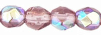 Fire-Polish 3mm : Med Amethyst AB