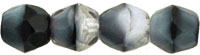 Fire-Polish 4mm : Gray/Black
