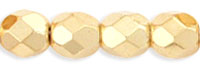Fire-Polish 4mm : 24K Gold Plated