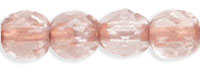 Fire-Polish 4mm : Crystal - Copper-Lined
