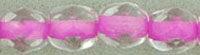 Fire-Polish 4mm : Crystal - Pink-Lined