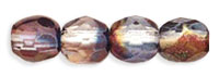 Fire-Polish 4mm : Luster - Amethyst/Blue/Crystal