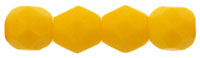 Fire-Polish 4mm : Opaque Sunflower Yellow