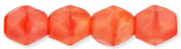 Fire-Polish 4mm : Bright Persimmon - Coral