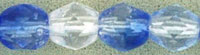 Fire-Polish 4mm : HurriCane Glass - Crystal/Cobalt/Sapphire