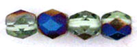 Fire-Polish 4mm : Blue Iris - Peridot