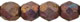 Firepolish 4mm : Bronze Luster Iris - Pink/White