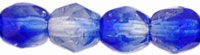 Fire-Polish 4mm : HurriCane Glass - Colbalt/Black Diamond