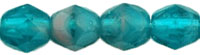 Fire-Polish 4mm : HurriCane Glass - Milky Pink/Dk Teal