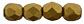 Fire-Polish 4mm : Matte - Metallic Antique Gold