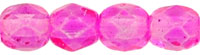 Fire-Polish 4mm : Coated - Hot Pink