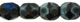 Firepolish 4mm : Luster Iris - Marbled Lt Blue/Black