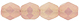 Fire-Polish 4mm : Sueded Gold Milky Pink