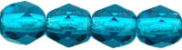 Fire-Polish 4mm : Teal - Silver-Lined