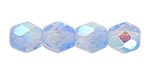 Fire-Polish 4mm : Crystal/Montana Blue AB