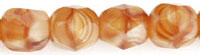 Fire-Polish 6mm : Pearl/Brown