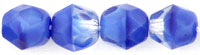 Firepolish 6mm : Blue/Crystal
