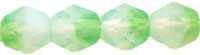 Firepolish 6mm : Key Lime/Milky White