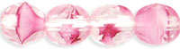 Firepolish 6mm : Crystal/Pink