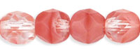 Firepolish 6mm : Crystal/Coral Pink