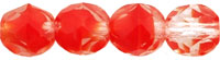 Firepolish 6mm : Crystal/Red