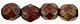 Fire-Polish 6mm : Opaque Red - Bronze Picasso