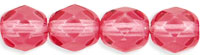 Pearl Coat - Fire-Polish 6mm : Coated - Fuchsia Rose