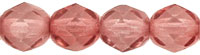 Fire-Polish 6mm : Coated - Misty Rose