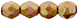 Firepolish 6mm : Luster - Opaque Rose/Gold Topaz