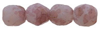 Fire-Polish 6mm : Marbled Pink - Stone Picasso (25pcs)