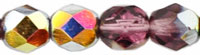 Fire-Polish 6mm : Med Amethyst - Vitral