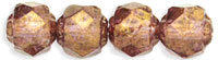 Renaissance Fire-Polish 6mm : Luster - Transparent Gold/Smokey Topaz